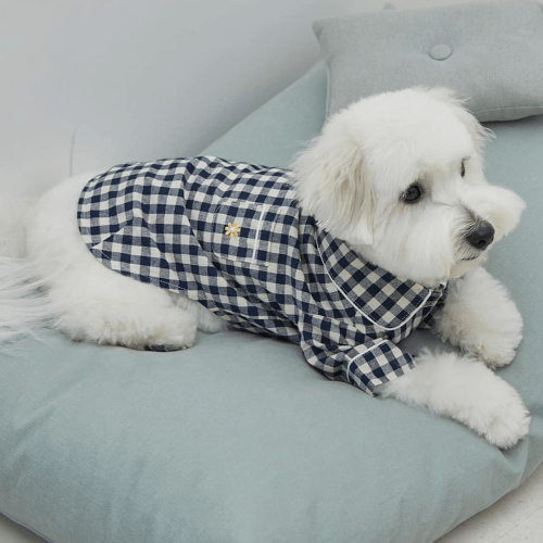 Check Pajamas Navy - Sir Dogwood