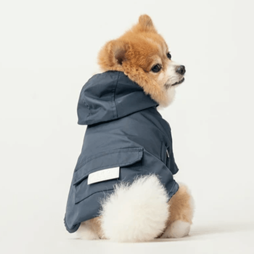 Hooded Raincoat Blue - Sir Dogwood